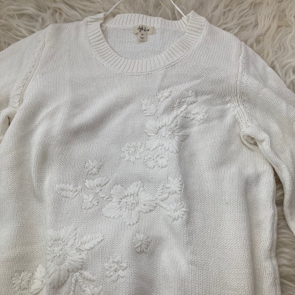 Style & Co. Plus Embroidered Three-Quarter Sweater - Picture 6 of 9